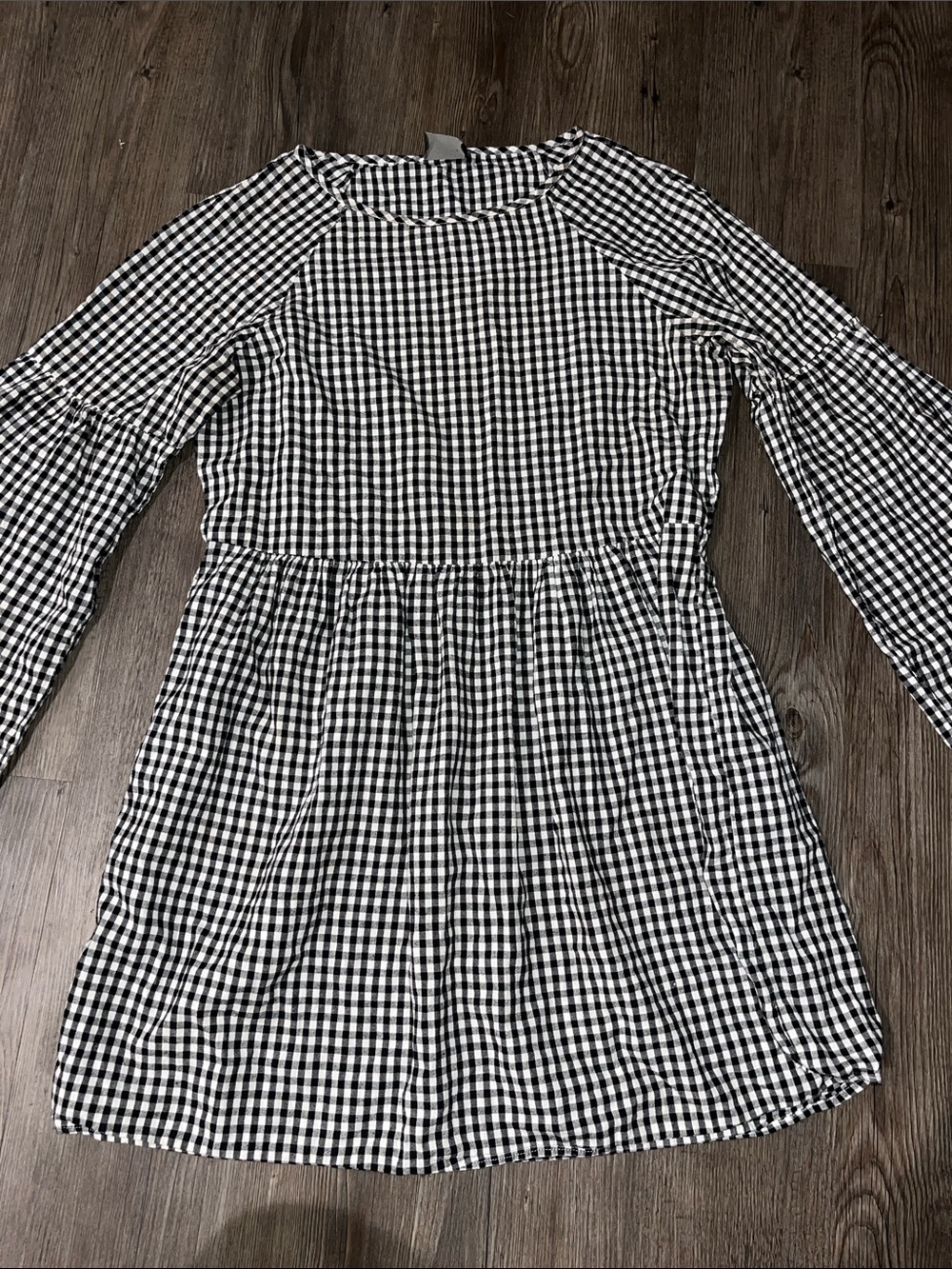 VERO MODA Black and White Gingham Mini Dress